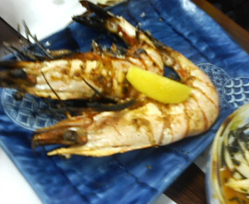 詳一サン用海老の塩焼き