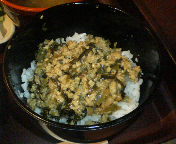 味巡り(四色)の高菜そぼろ/納豆ごはん専門店『ねばりや』